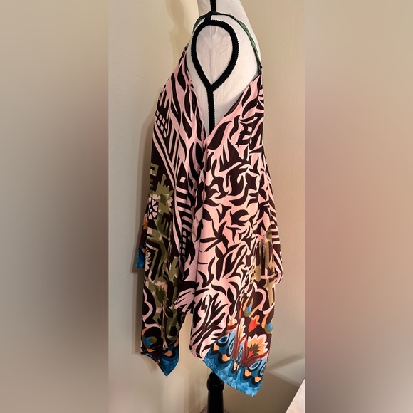 Chic Pink and Brown Patterned Dress - Picture 5 of 6